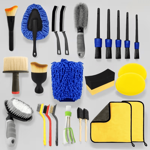 Car Washing Detail Kit, Car Washing Detail Brush Set, Car Washing Detail , Detail Brush, Car Washing Set, Car Washing Additions, Interior, Exterior And Vehicle Wheel Car Washing Tool Kit- Without Electricity