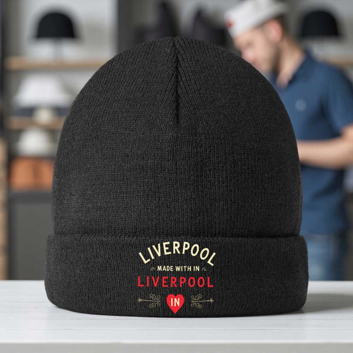 TEMU 1pc Of Heart Print Knit Beanie, Perfect For Style During Fall And Winter. This Lightweight Knit Hat Is Ideal For Business Trips, Sports, And