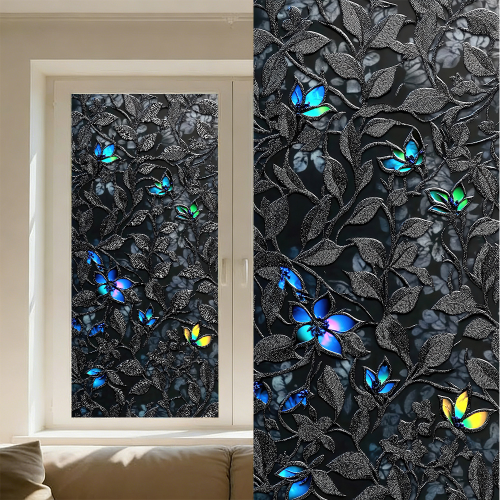 TEMU 2d Flat - 2d Flat - 45x100cm Static Glass Sticker Reusable No Glue Static Cling Window Film For Living Room Restaurant Renovation Decor Self