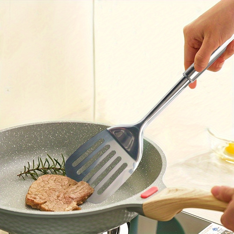 

Steel Slotted Spatula 1pc - For Cooking, Flipping, And