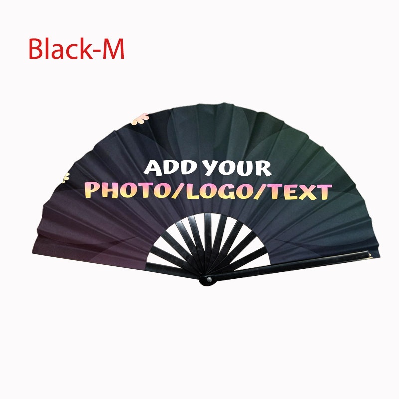 TEMU Customizable Handheld Fan For Women, 1pc, Multiple Specifications Available, Full-fan Printing For Mother's Day, Father's Day, Wedding, Party,
