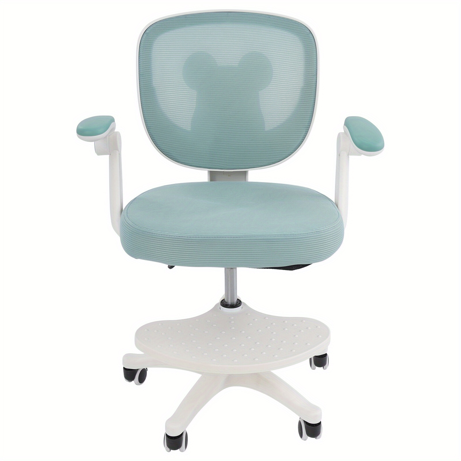 Image of Swivel Chair, Flexibly Moving Desk Chair With Wheels, Light Green Color Chair, Height Adjustable Desk Chair, For Home, Living Room, Office, Study Room