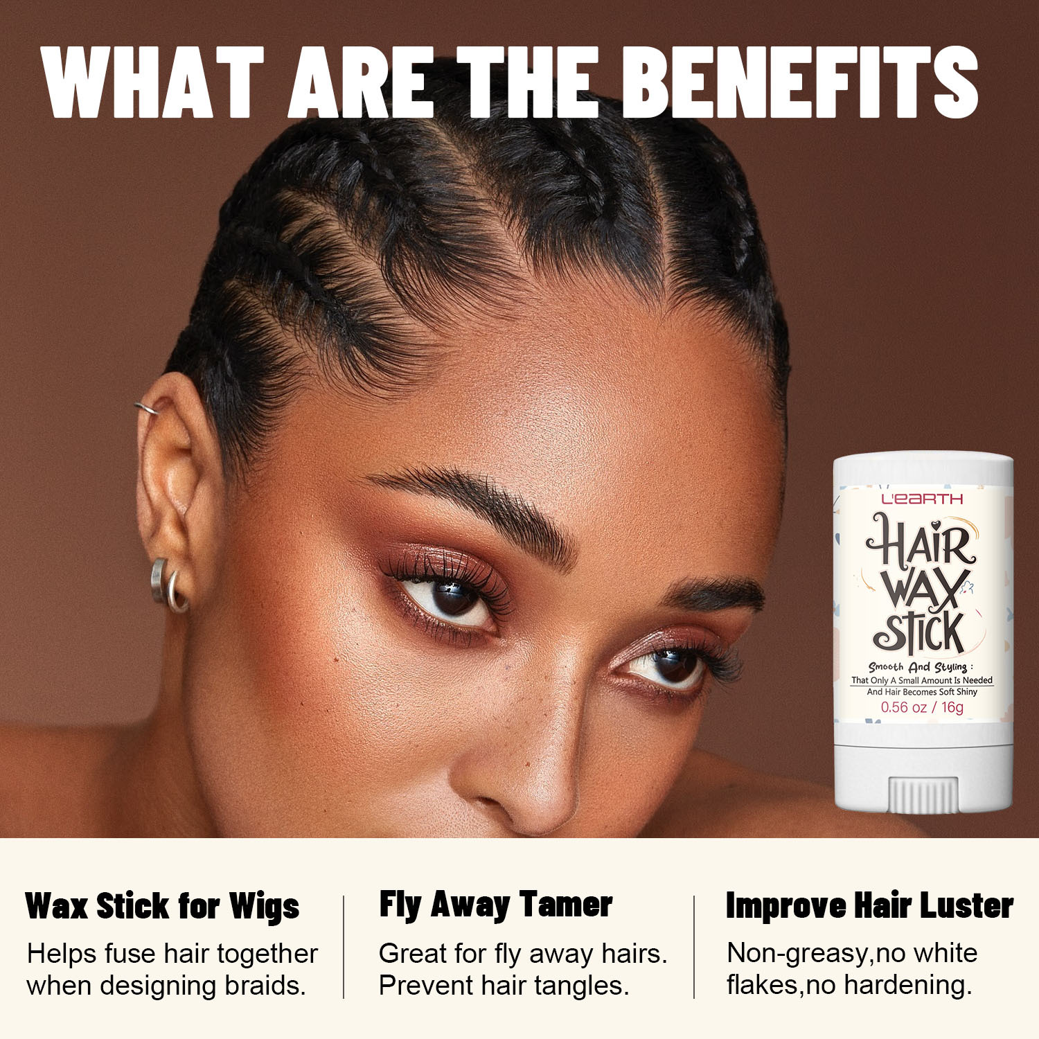 Hair Wax Stick for Controlling Edges and Flyaways