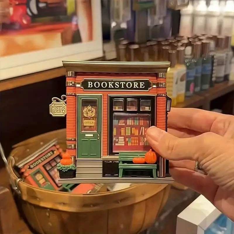 bookstore project night light - battery-free plug-in wall-mounted led bookstore design with glowing book display & cozy ambiance, decorative lighting for reading nook, book lover gift, safe low voltage (no batteries/electronics) Product details 6