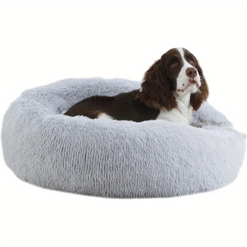 calming dog bed for dogs donut washable small large pet bed, (20