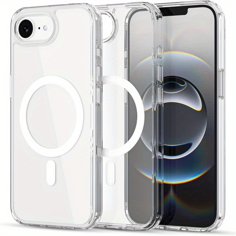 Phone Case: Case For Iphone 16e/17e Compatible With Magnetic Drop Protection Scratch-resistant Yellow-resistant Magnetic Mobile Phone Case Clear Cover
