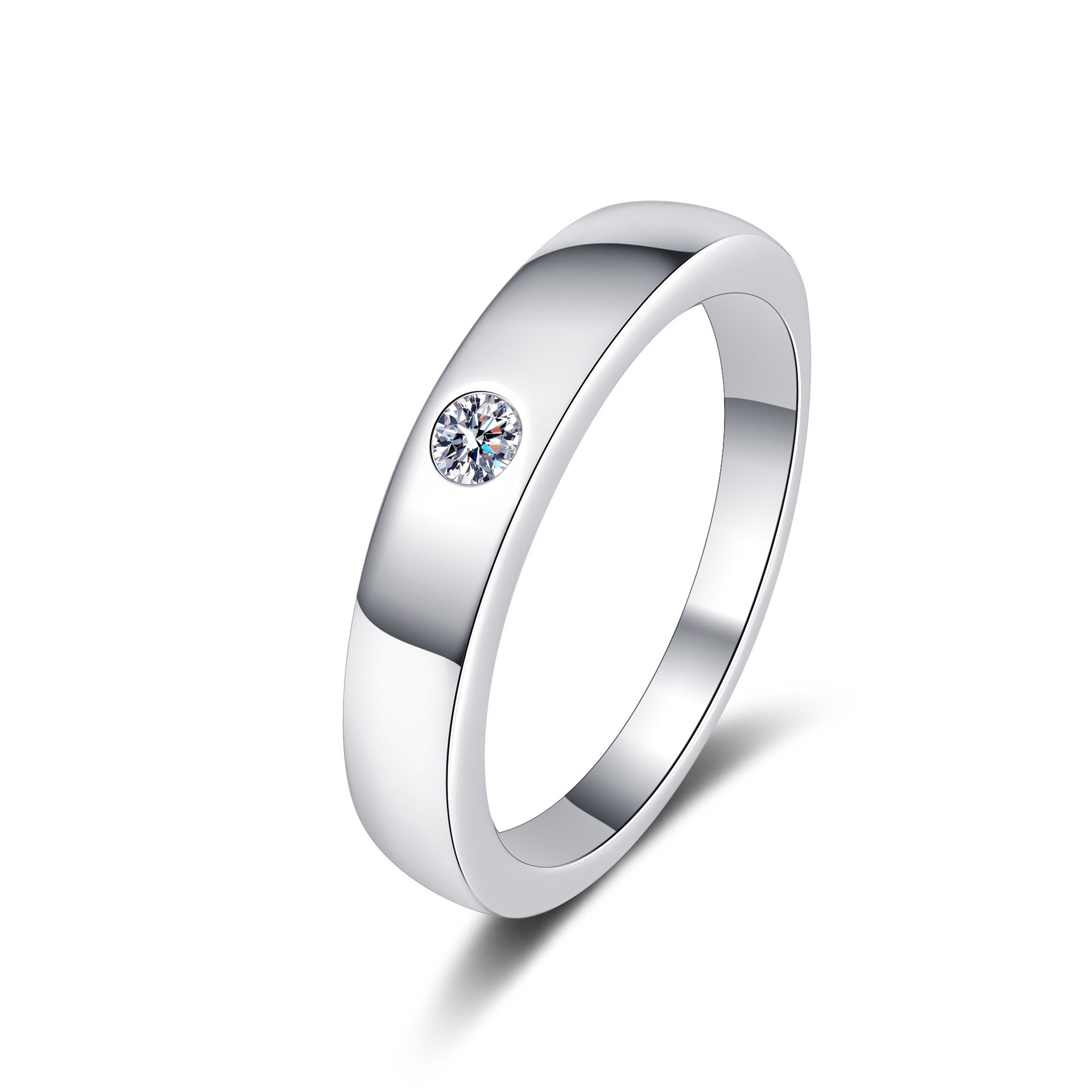 Women's S925 Silver Moissanite Couple Ring, Elegant Gift