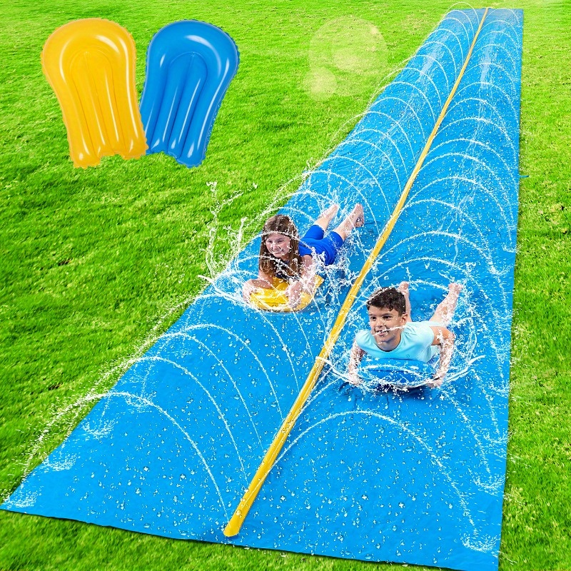 JOYFY Huge Water Slide, 30ft X 6ft Heavy Duty Lawn Water Slip And Slide With Built-in Sprinkler And 2 Slip Inflatable Boards For Kids Adults Party Summer Yard Lawn Outdoor Party Games & Activities