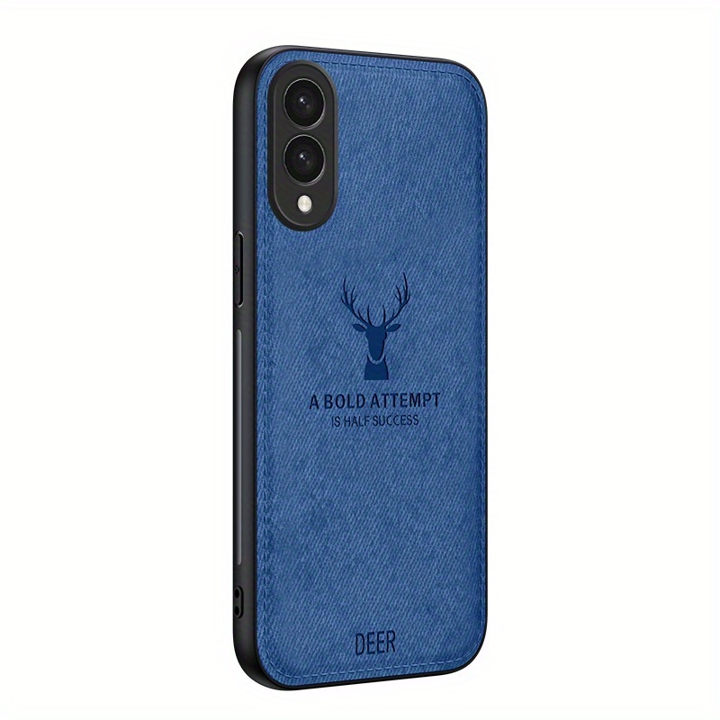 TEMU Phone Case: Deer Head Cloth Pattern Case For Galaxy S25 Edge, Full Lens Coverage Protective Cover, Men's And Couples' Case, Women's