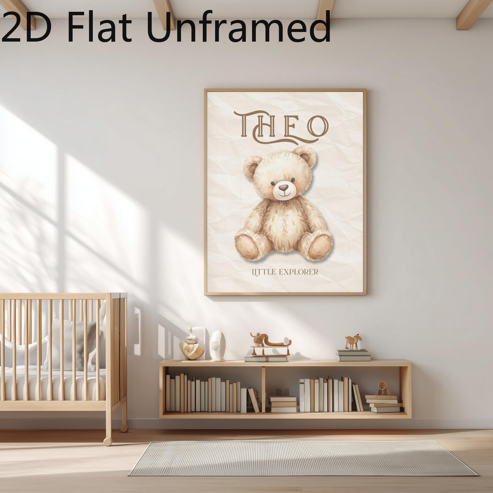 Personalized Baby Boy Nursery Wall Art Poster