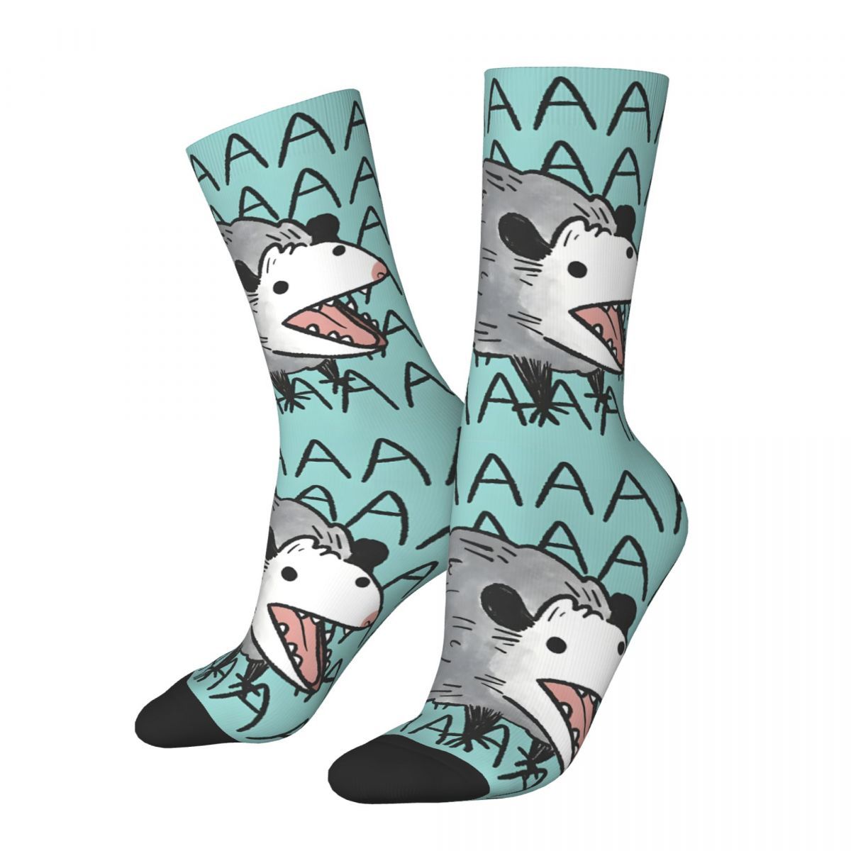 E-shop Socken mit Opossum-Screm-Muster, Freizeitsocken, nahtlos, 3D-Digitaldruck, verrückte Socken für Frühling, Sommer, Herbst, Winter, Geschenk