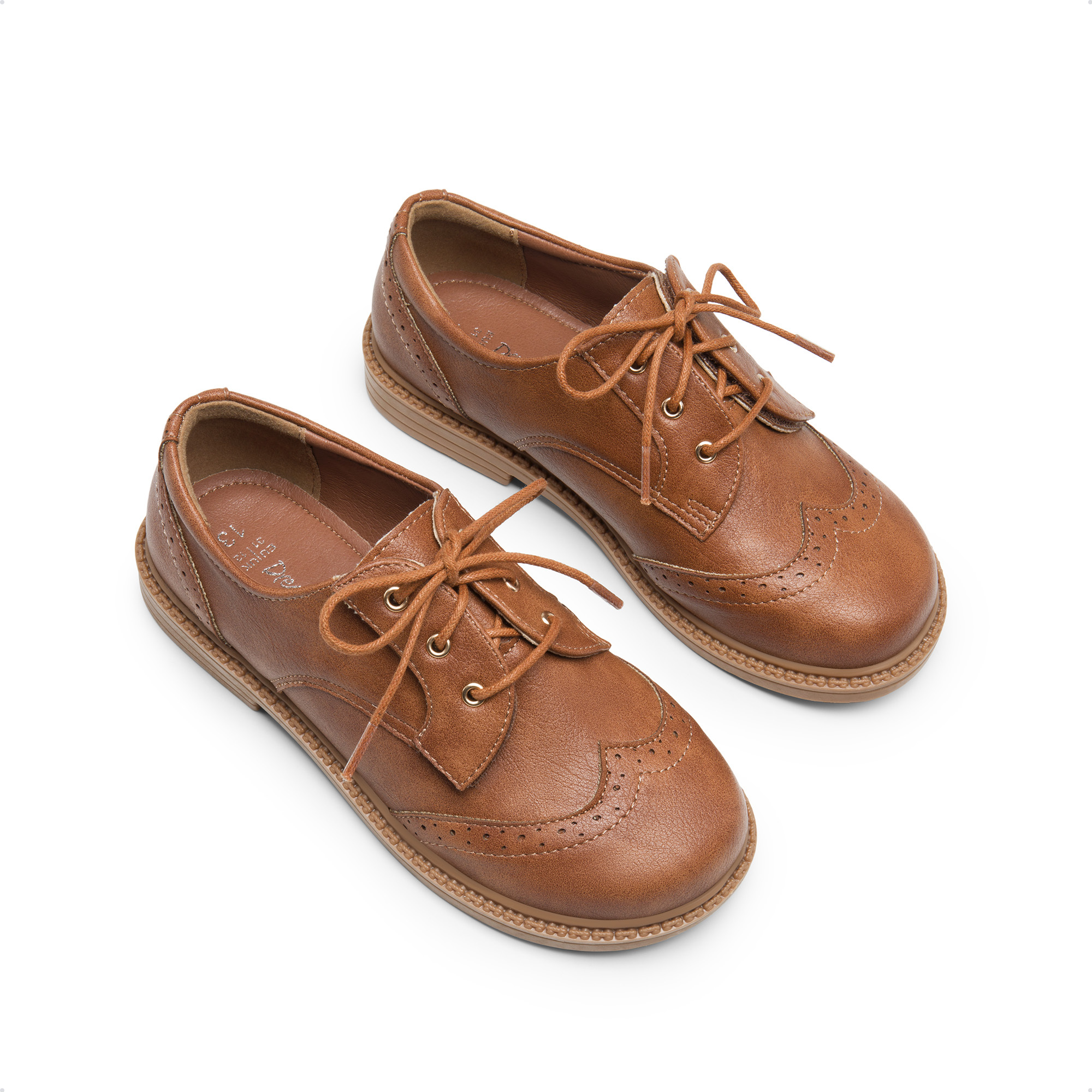 brown kids dress shoes Brown Leather Girls Loafer main image 0