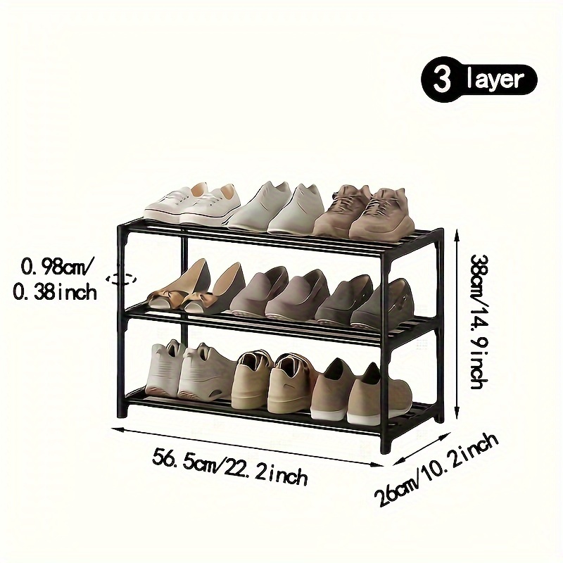 Multi Layer Simple Shoe Rack, Stacked Shoe Rack Storage Rack, Space , Sturdy And Durable, Suitable For Entrances, Wardrobes, Living Rooms, Bedrooms, Garages, Utility Racks, Standing Shelf