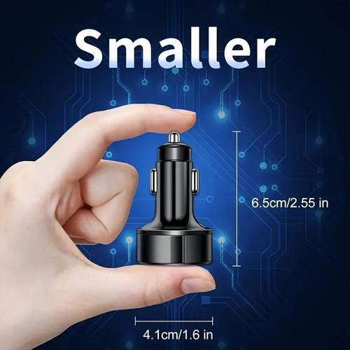 a car charger with fast charge 2 pd function with 4 usb ports display 6 in 1 mobile phone charging head with 7a for car mobile phone adapters and accessories