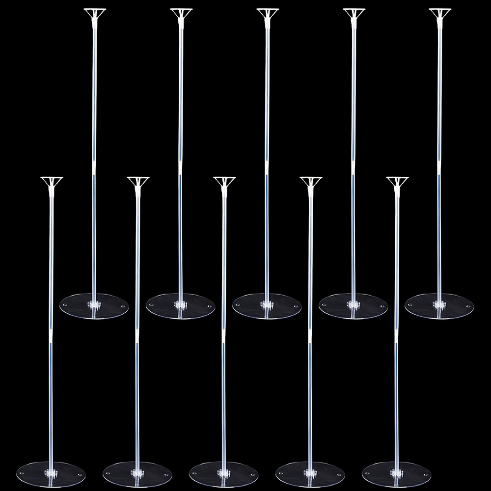 TEMU 10 Sets Of Desktop Balloon Arch Stands, Floating Balloon Frames, With Poles And Balloon Bases, Table Centerpieces, Suitable For Weddings,