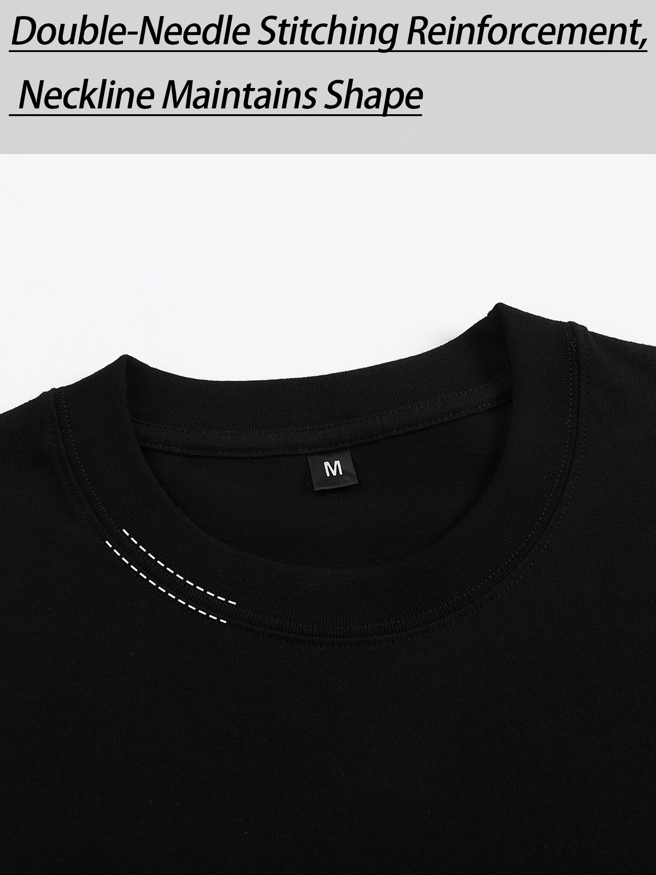 TM471 Tricou pentru bărbați 100% bumbac cu imprimeu simplu cu litere, mânecă scurtă, confortabil și respirabil pentru timp liber, măiestrie de înaltă calitate cu trei ace și cusătură grea