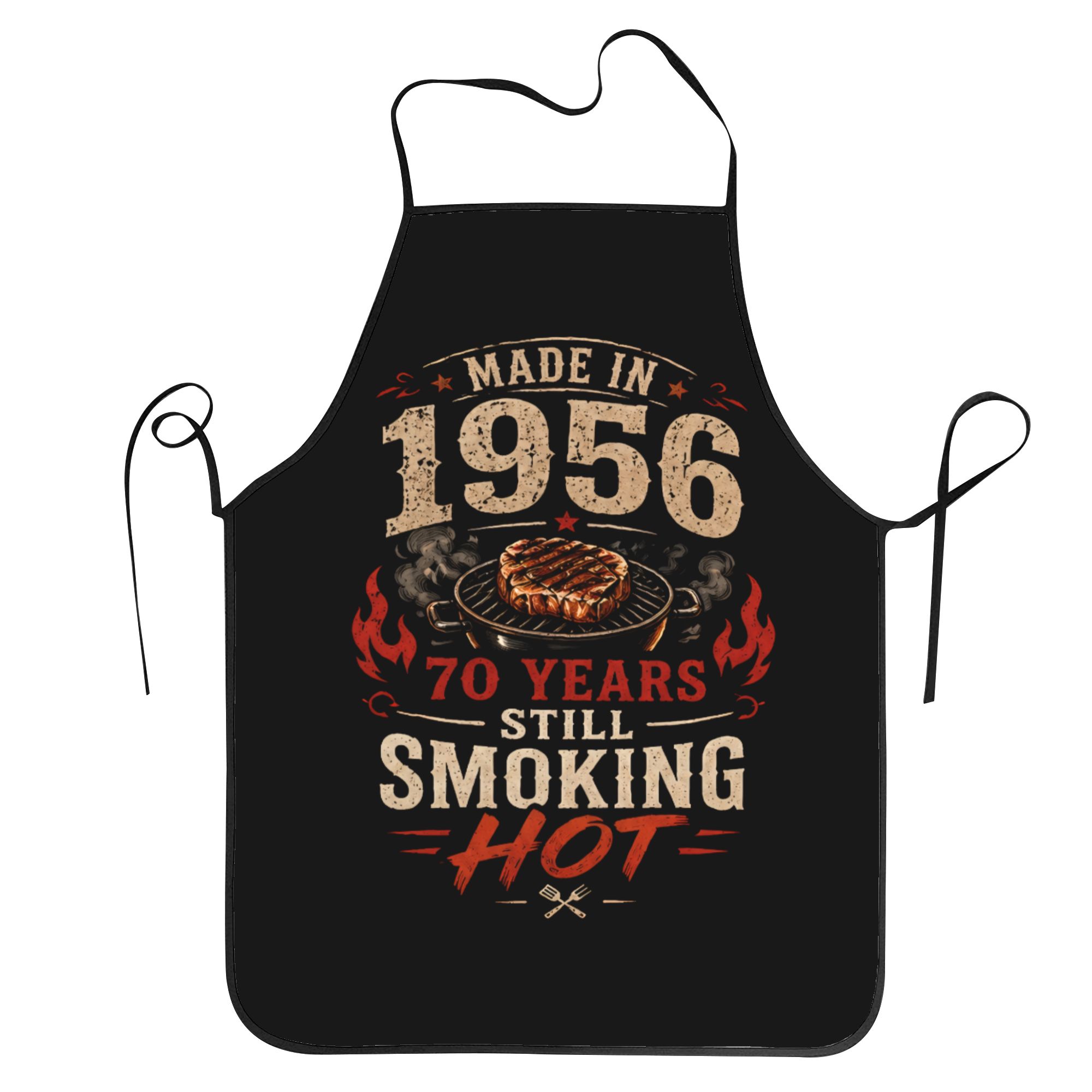 TEMU Made In 1956 Apron For Men Women Unisex Adjustable Aprons For Cooking Kitchen Bbq Garden Gift Pattern Durable 1pc