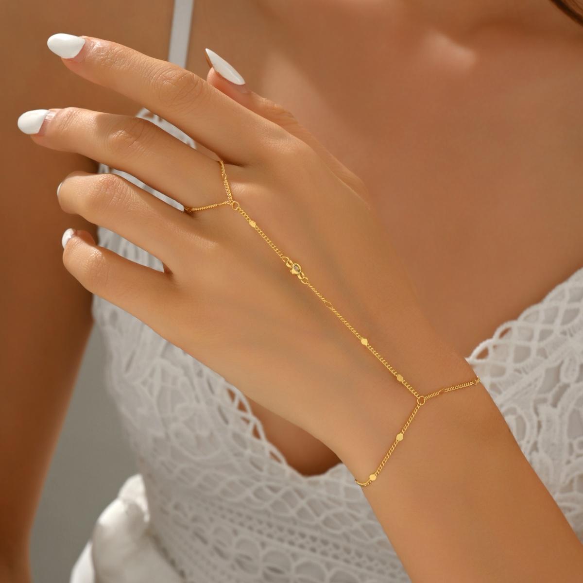 1pc Women's Bohemian Fashion Delicate Easy Thin Chain Bangle, Suitable For Daily Shopping And Party Matching, New Year Gift, Valentine's Day Gift