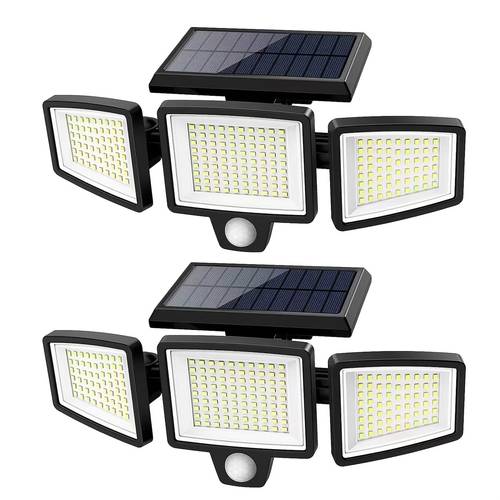 Artikelbild 74-led solarbetriebene intelligente bewegungsmelder-leuchte mit 3 helligkeitsstufen, ip65-schutzart, außenwandleuchte, für haustüren, innenhöfe, garagen, straßenbeleuchtung, solarbetrieben, weihnachtsbeleuchtung