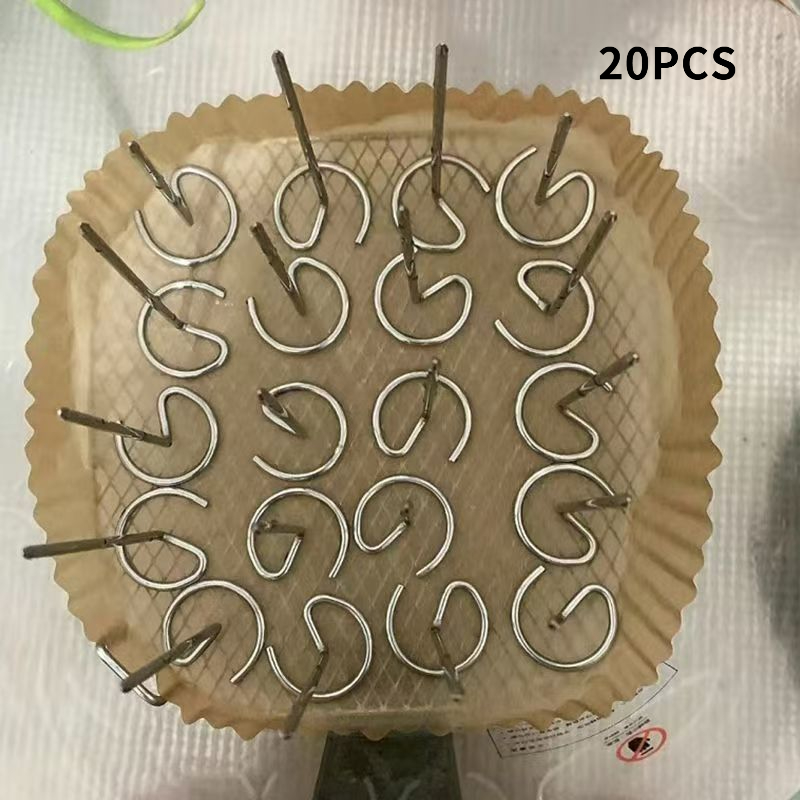 Image of 20pcs Bbq Skewers Air Fryer Grill Rack Oven Special Vertical Skewers Stainless Steel Skewers Barbecue Skewers Accessories