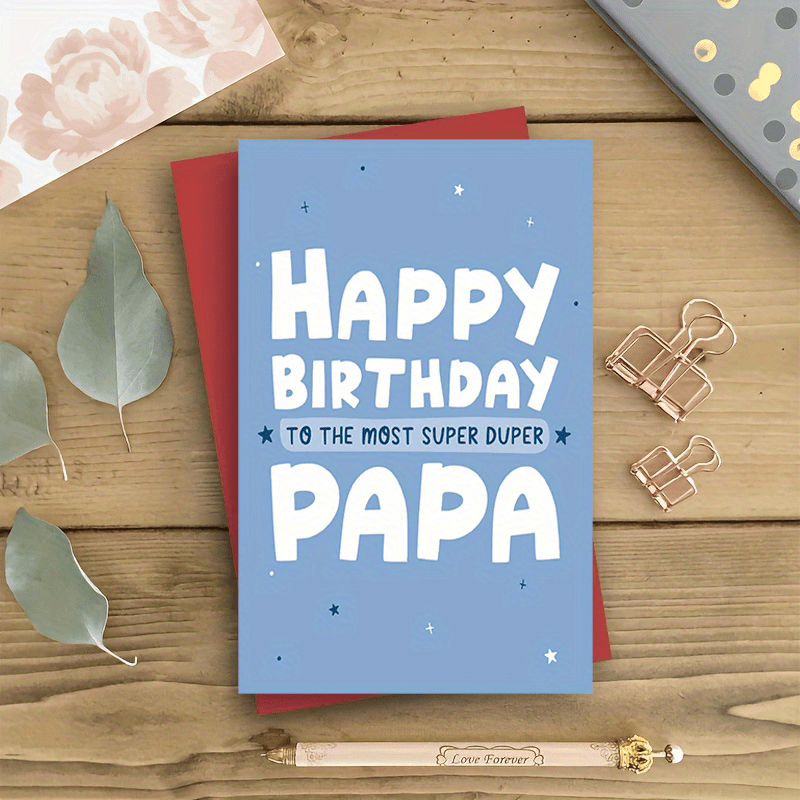 

1pc, (18cm*12cm), A Dad Greeting Card - Birthday Card For Fathers Or Grandfathers, Very Suitable For