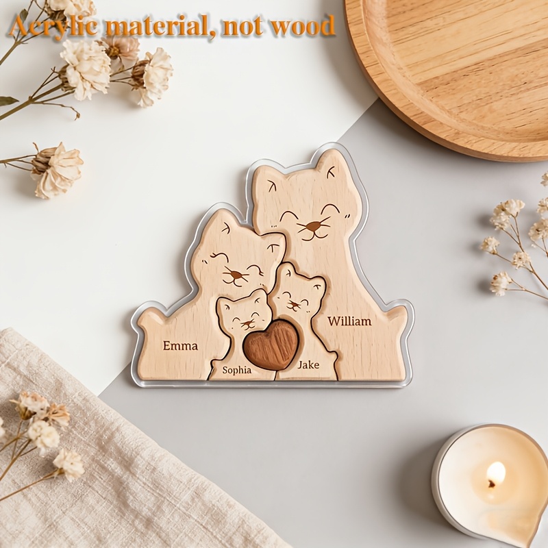 TEMU Calamite da frigorifero personalizzate in acrilico con dei membri di . nomi dei membri personalizzati. Realizzate con decorazioni per la casa