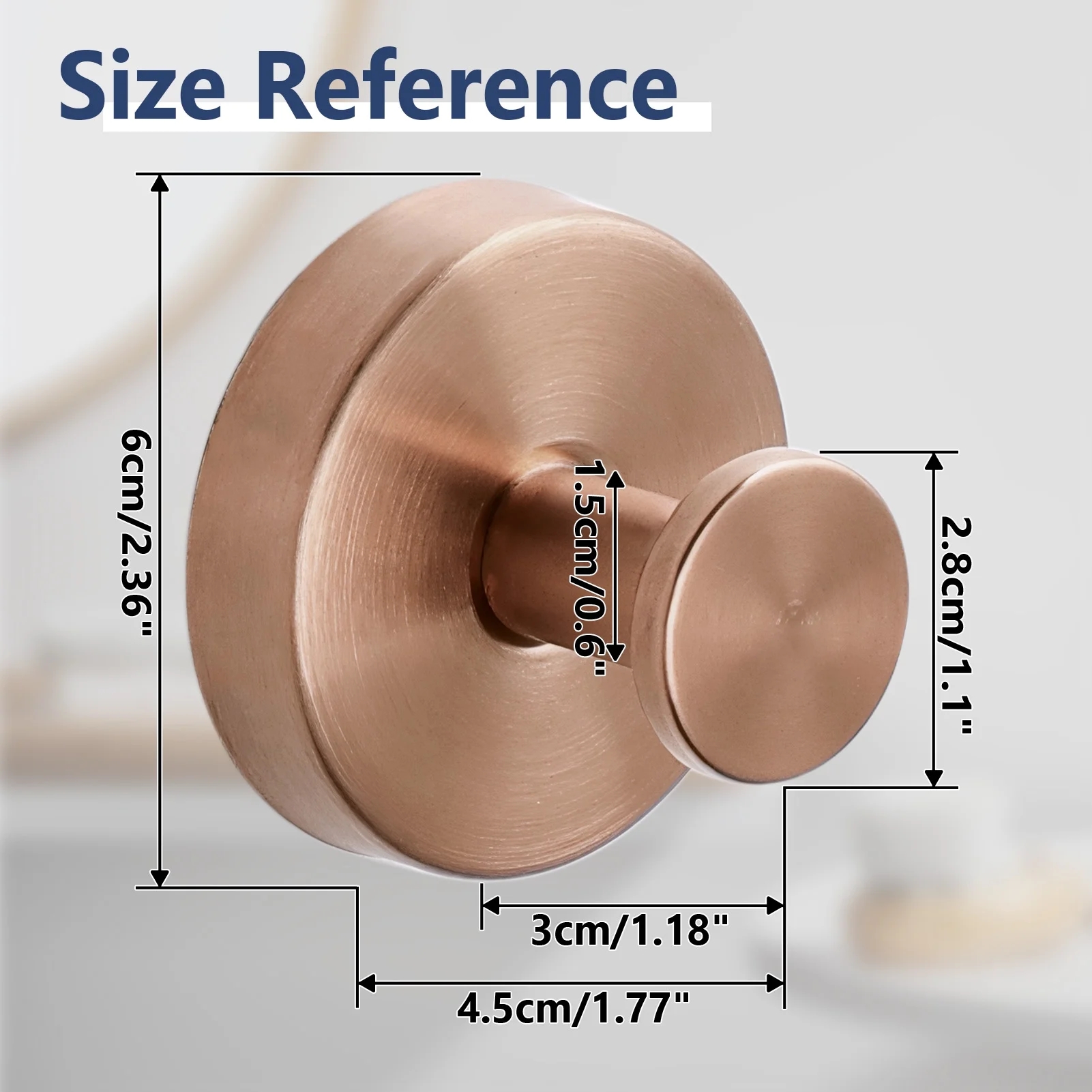 1 Shower Suction Cup Hook, Rose Golden, Removable Towel Hook, Suitable For Bathroom Window Glass Door Wall, Bathrobe Loofah Wreath Hook