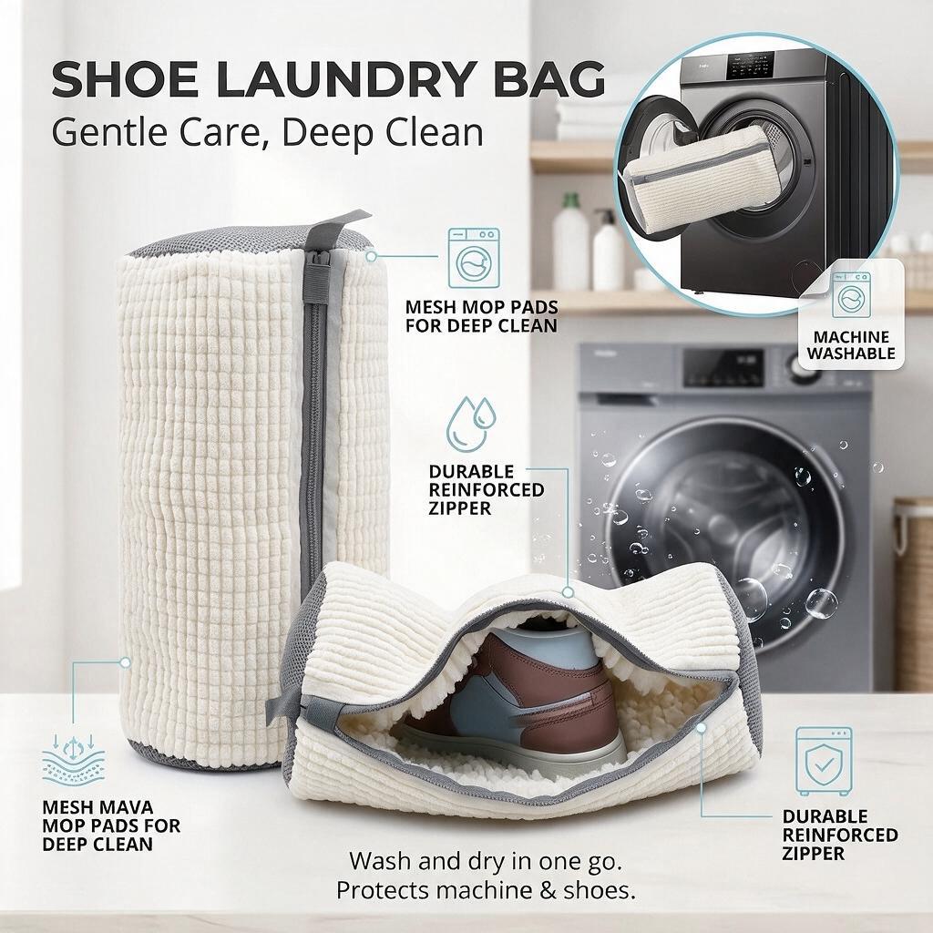 TEMU Sac de lavage pour chaussures durable pour tous types - Disponible en plusieurs couleurs, jaune, bleu, blanc, rouge, rose et , sac de protection