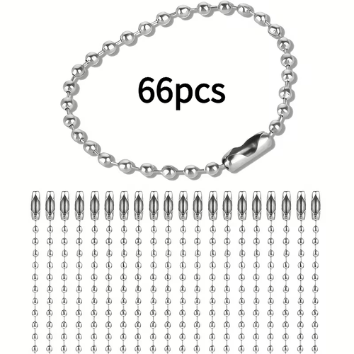 adjustable metal ball chain bead chain with connector keychain dog tag chain suitable for jewelry making diy craft projects hanging ornaments and tags