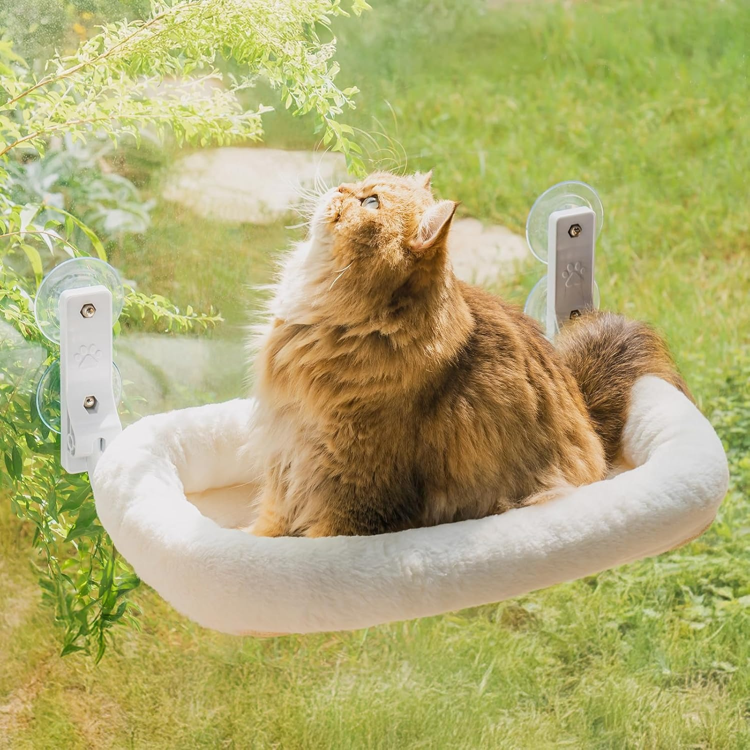 1pc Heavy-duty Cat Hammock With 18kg Weight Capacity - Thick Removable Washable Cover, Foldable Window Perch Bed For Medium Cats, Sturdy Nylon Frame, /outdoor Use, Easy Assembly-free Setup