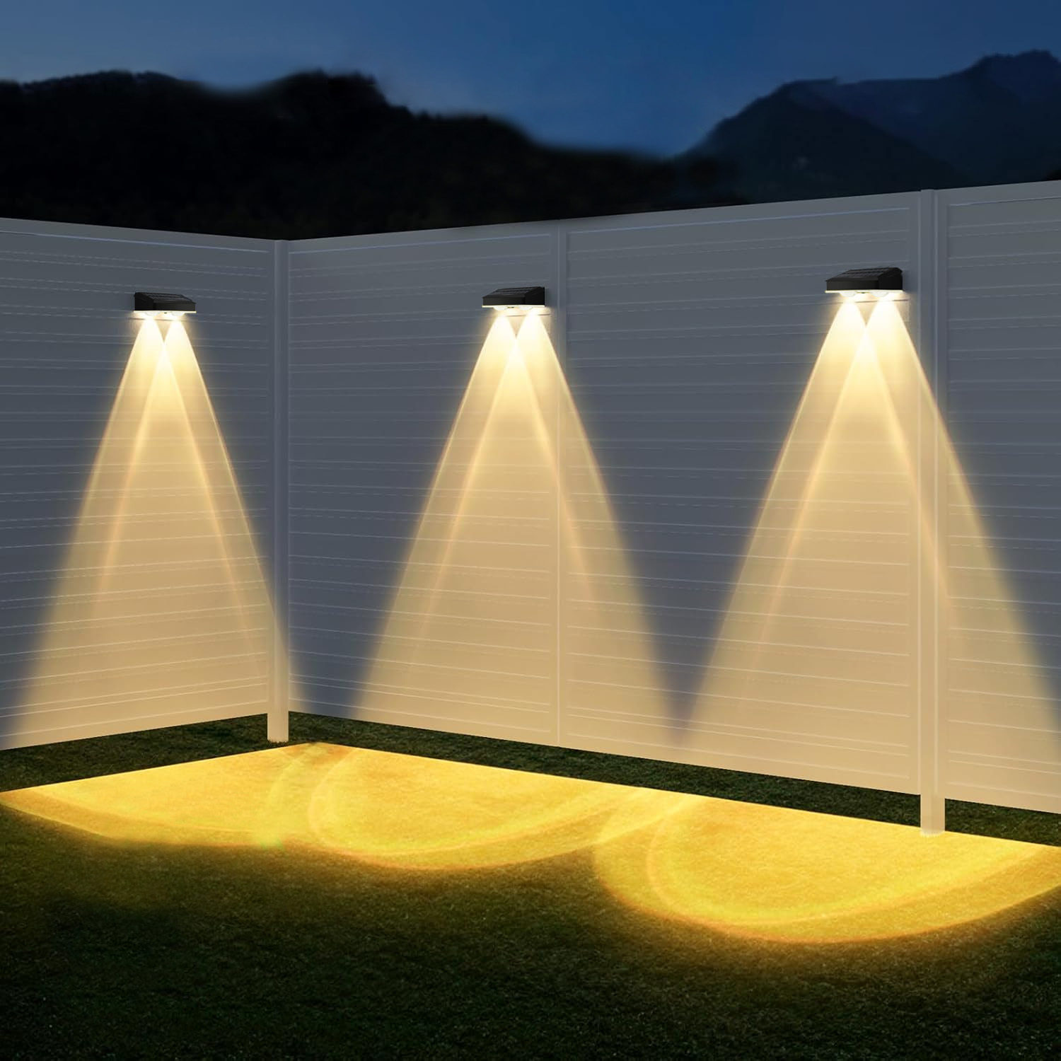 2pcs Solar-Powered Smart Lights for Outdoor Use