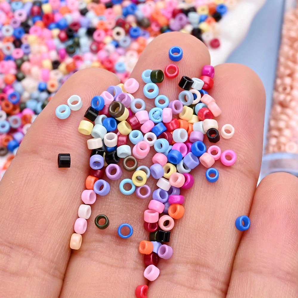 10g 3mm Colorful Glass Seed Beads for Jewelry Making
