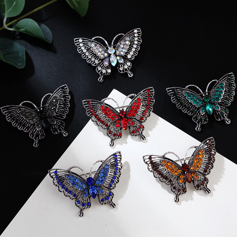 TEMU Set Of 6 Vintage Brooches Featuring Intricate Cutouts And With Rhinestones, In Styles. Stylish And High-quality Corsages Serve Multiple Purposes