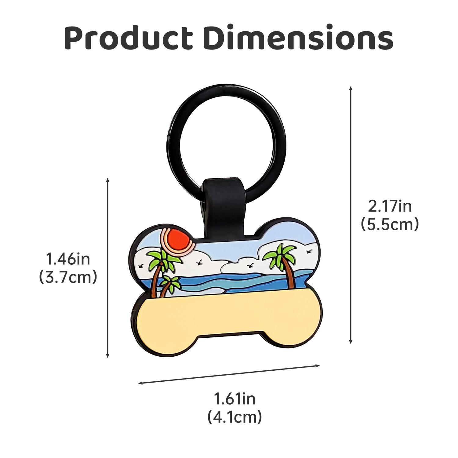 TEMU Petgod Engravable Silicone Dog Bone Id Tag - Double-sided & Contact Badge, Suitable For All Dog Breeds, Lightweight Durable Collar Tag For Daily