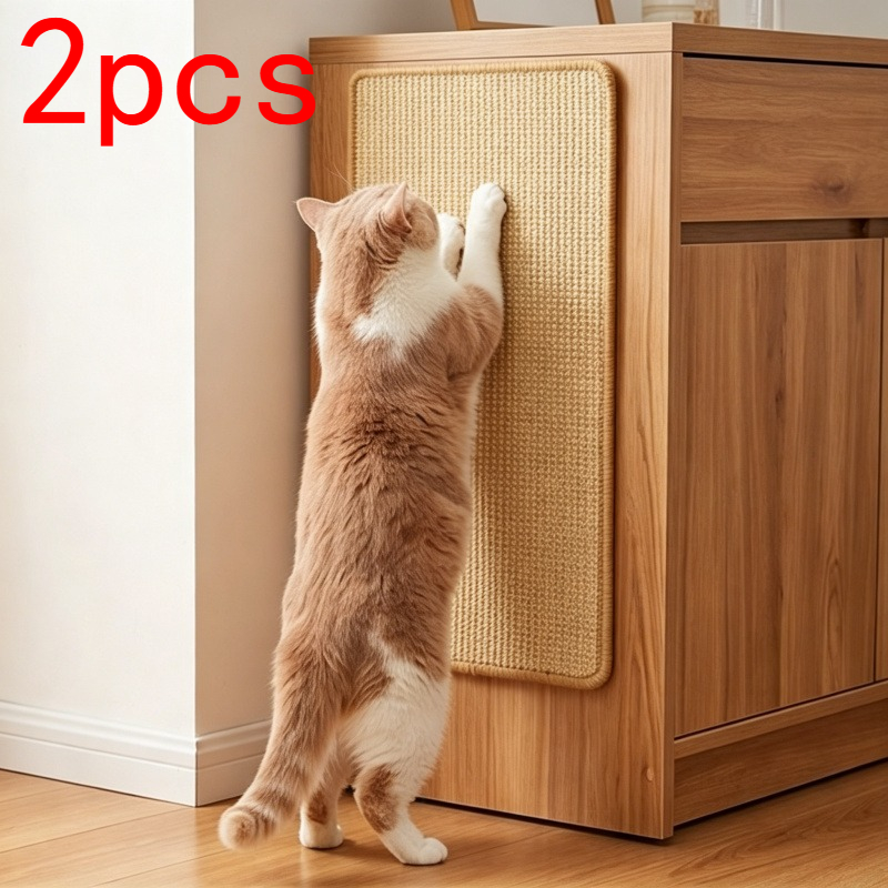 TEMU 2pcs Jute Cat Scratchers Anti-shedding Fixed Exercise Structure Individual Scratching And Resting Mat Sofa Scratch Protection Cat Daily Claw