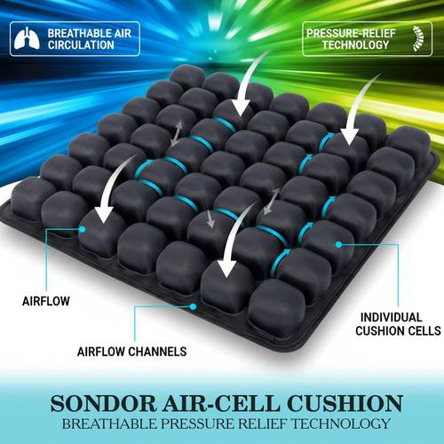 press type inflatable seat cushion breathable 36 cushion for travel and office