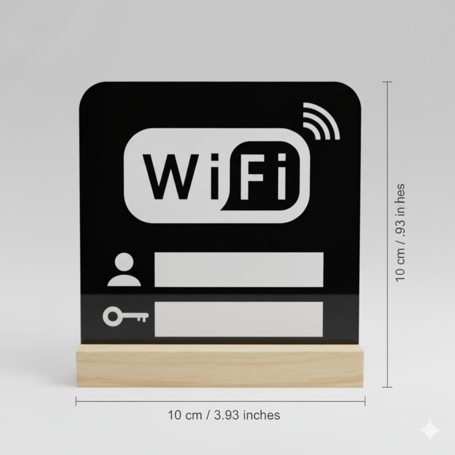Wifi Password Display Sign Acrylic Modern Wifi Stand With User And Key For Hotels, Cafes, And Offices Stylish Desktop Decoration For Access