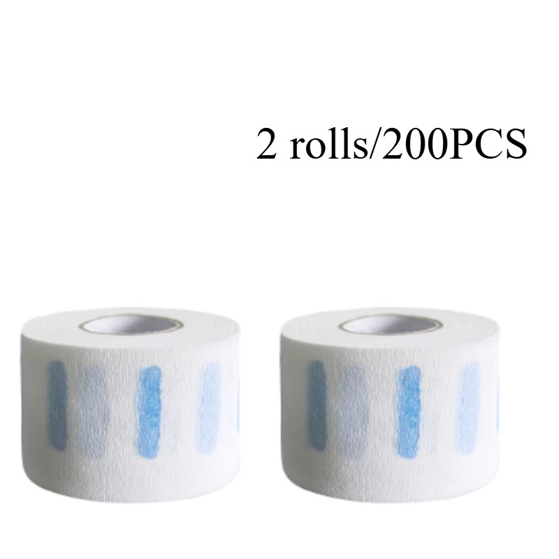 TEMU Lot de 2 rouleaux de papier de pour coupe de cheveux, papier spécial extensible et -, convient pour le coiffage en salon, et la teinture des