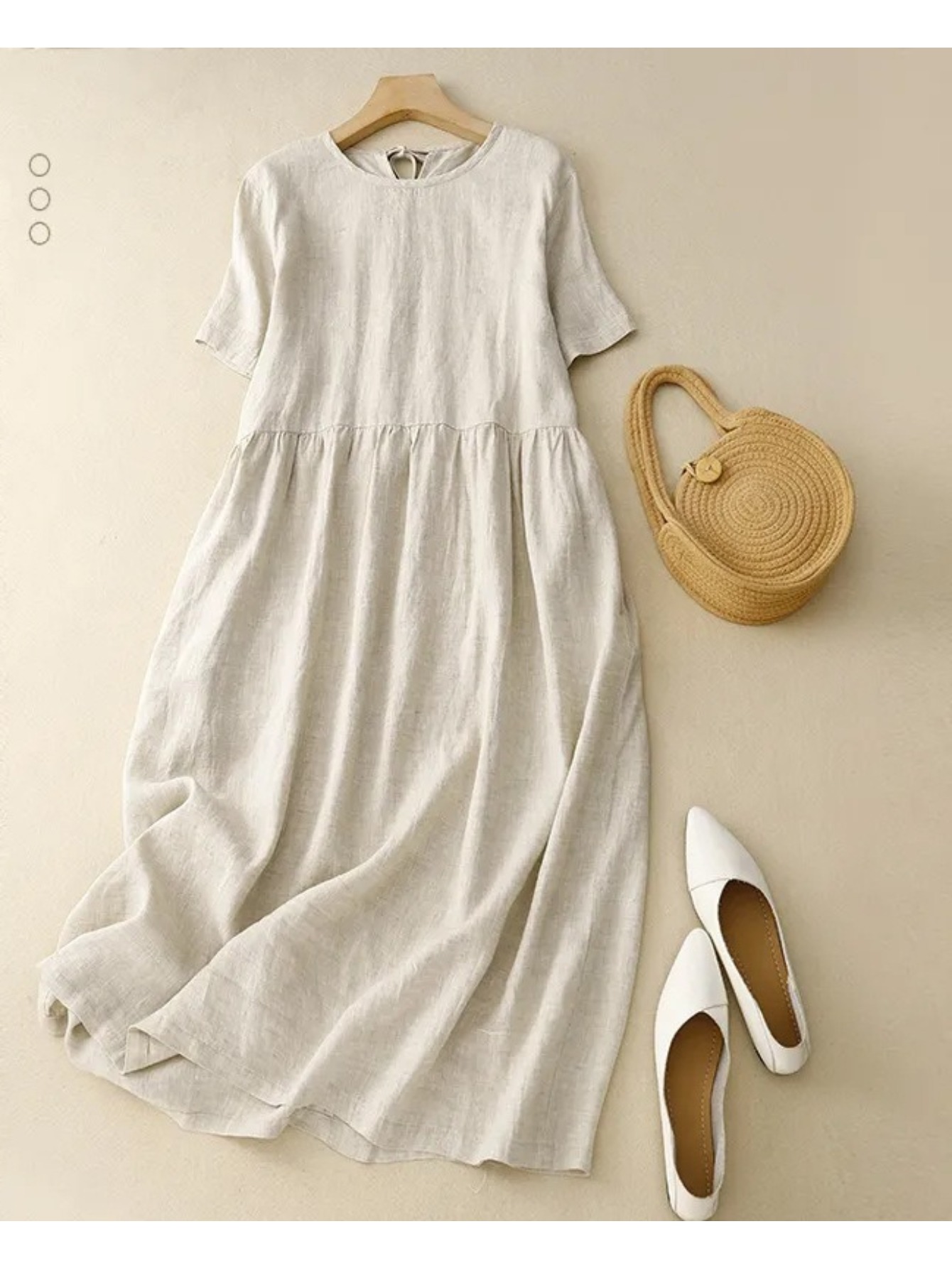 women linen dress sold on Temu United States