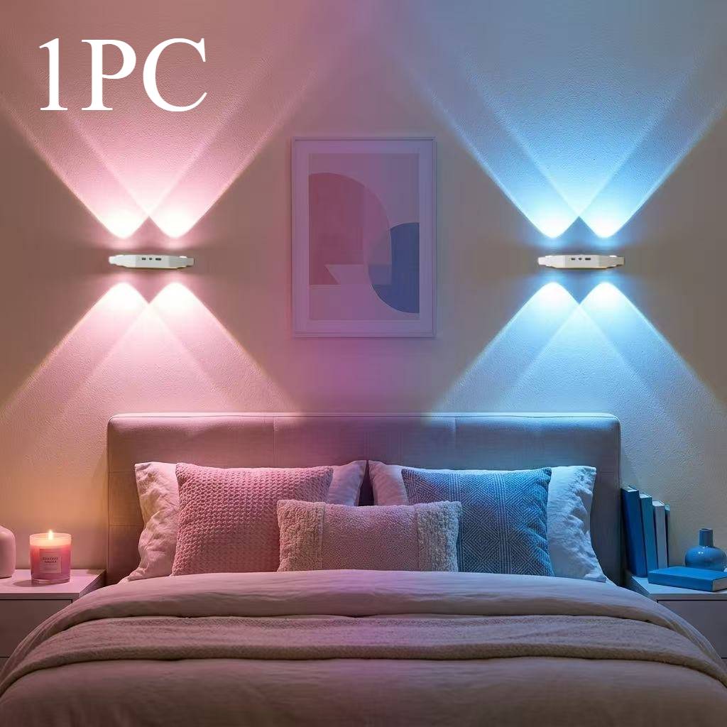 1pc Creative Double- Rgb Color-changing Light, Sensor Activation, No-drill Magnetic Mounting, Suitable For Home Decor/atmosphere Creation, Ideal Holiday Gift