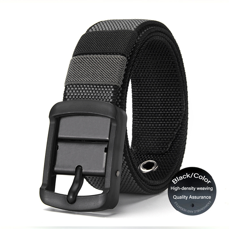 Men's Tactical Belt With A Rotating , Double-sided Rotating Belt, Plastic , Reversible Two-color Pin , Multifunctional Outdoor Braided Casual Belt, Made Of Adjustable Nylon Material