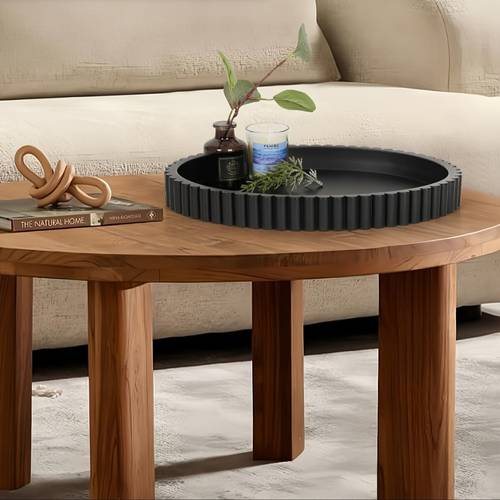 contemporary circular tray for coffee table decoration aesthetic point with easy design ideal for fragrance presentation and chic centerpieces coffee bar decoration non food contact