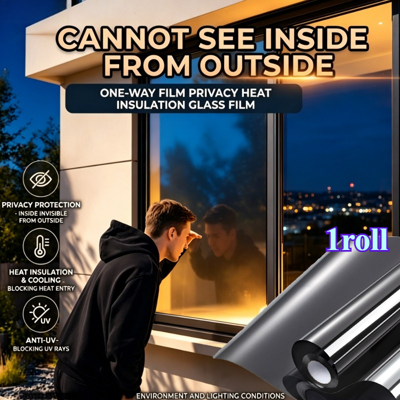 TEMU 1 Roll Static Cling Privacy Window Film Suitable For , Static Adhesive Pet Window Covering With Opaque Panels For - For Home, Room, Bathroom,,