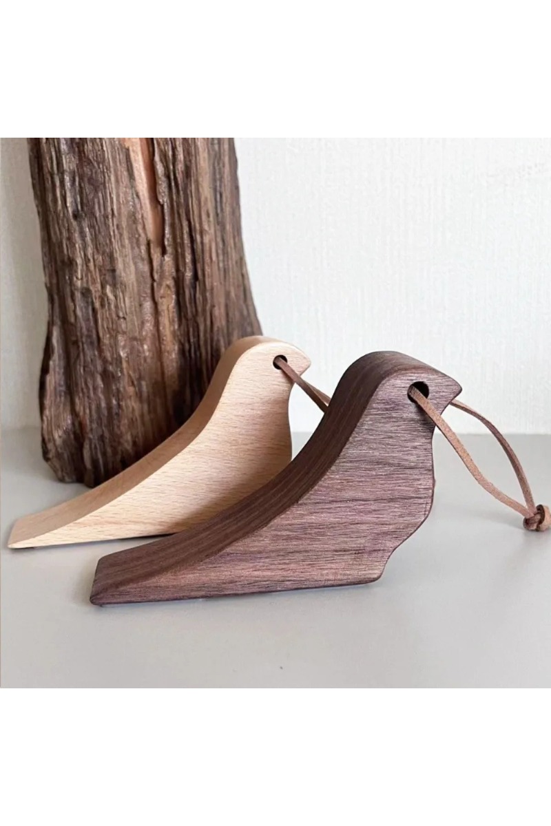 2pcs Fun Door Stoppers, Wooden Bird Door Wedges, Floor Door Stoppers, Door Back Fixers, Door Catches, Creative Safety Wall Protectors, Suitable for Offices