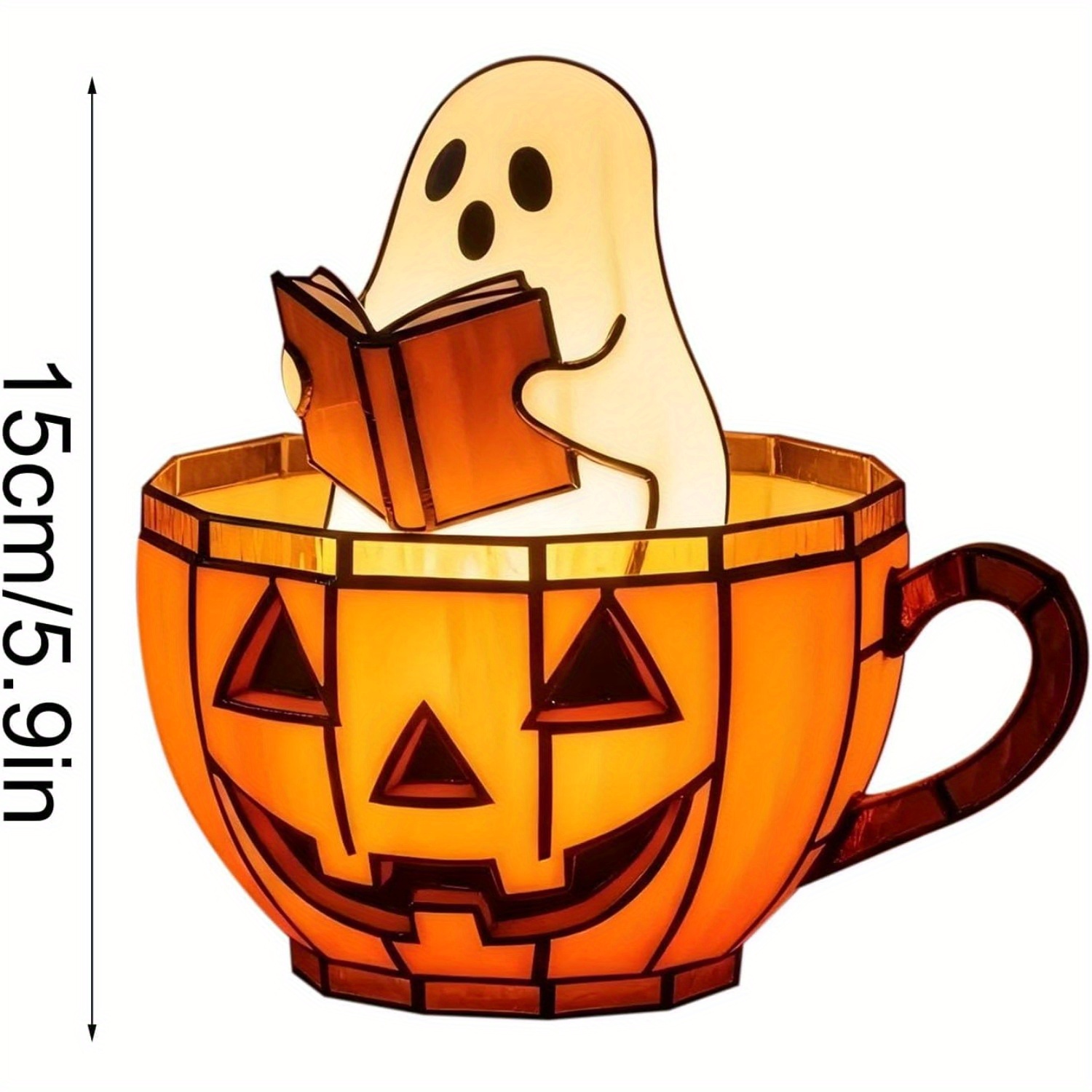 reading book lamp handmade halloween ghosts reading night light up adorable reading night light halloween decor flickering night light for readers book lover bedtime lamp study lamp whimsical lighting cute decor lightweight design plastic lamp decorative lamp touch control lamp room decor halloween enthusiasts Product details 5