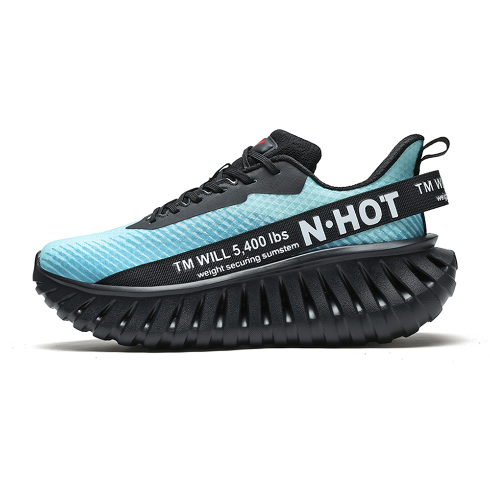 [Sneakers] Men'S Women'S Road Running Shoes, Thick Sole Casual Athletic Shoes for Men, Teenager Outdoor Sports Design, Comfortable Breathable Fabric Upper, Cushioning Shock-Absorbing MD Sole, Non-Slip And Wear-Resistant, Low-Top Lace-Up Closure
