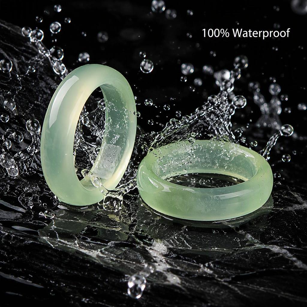 2pcs Green Agate & Lapis Lazuli Stackable Band Rings for Her
