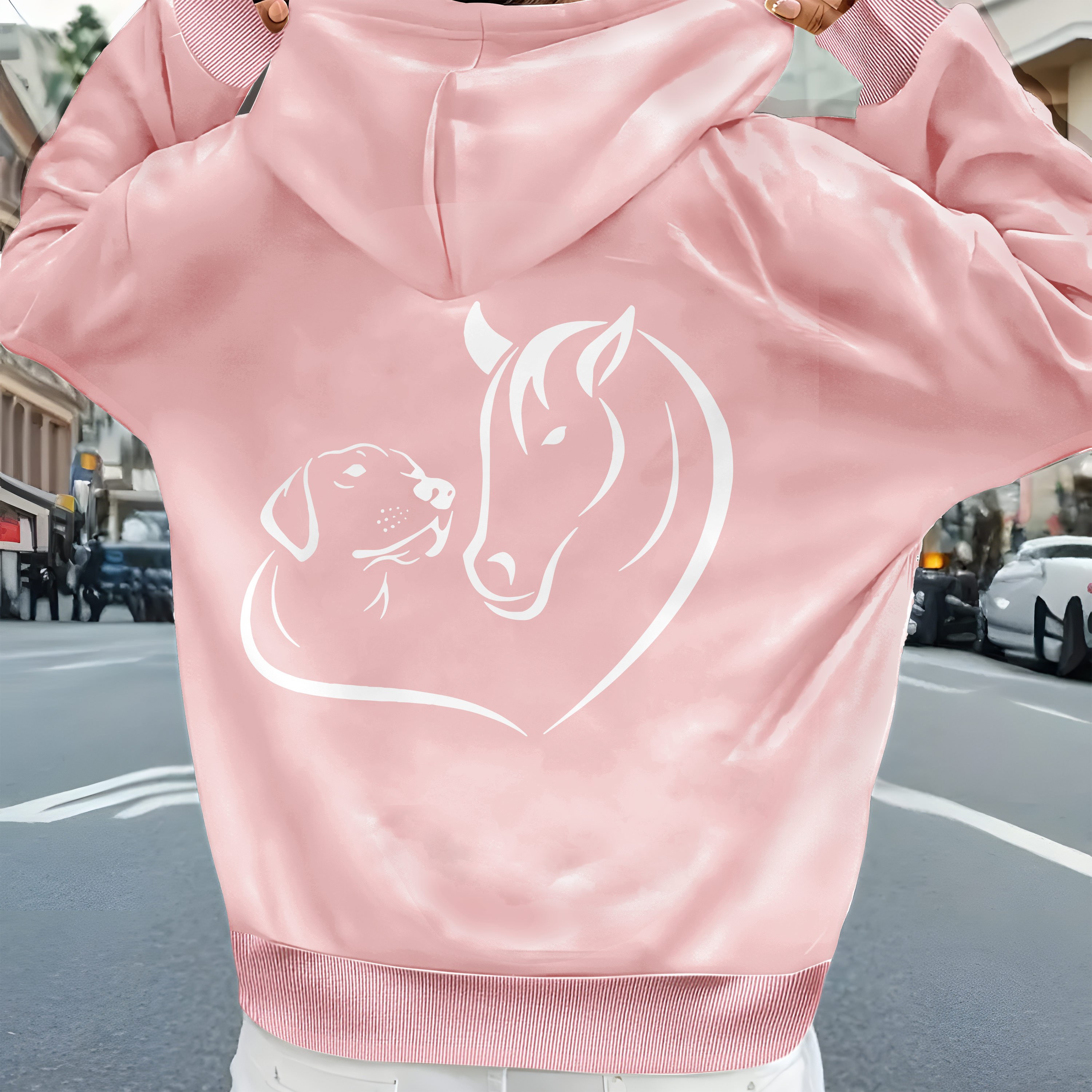 

And Dog For - Sweatshirt , Microfiber , - Pullover