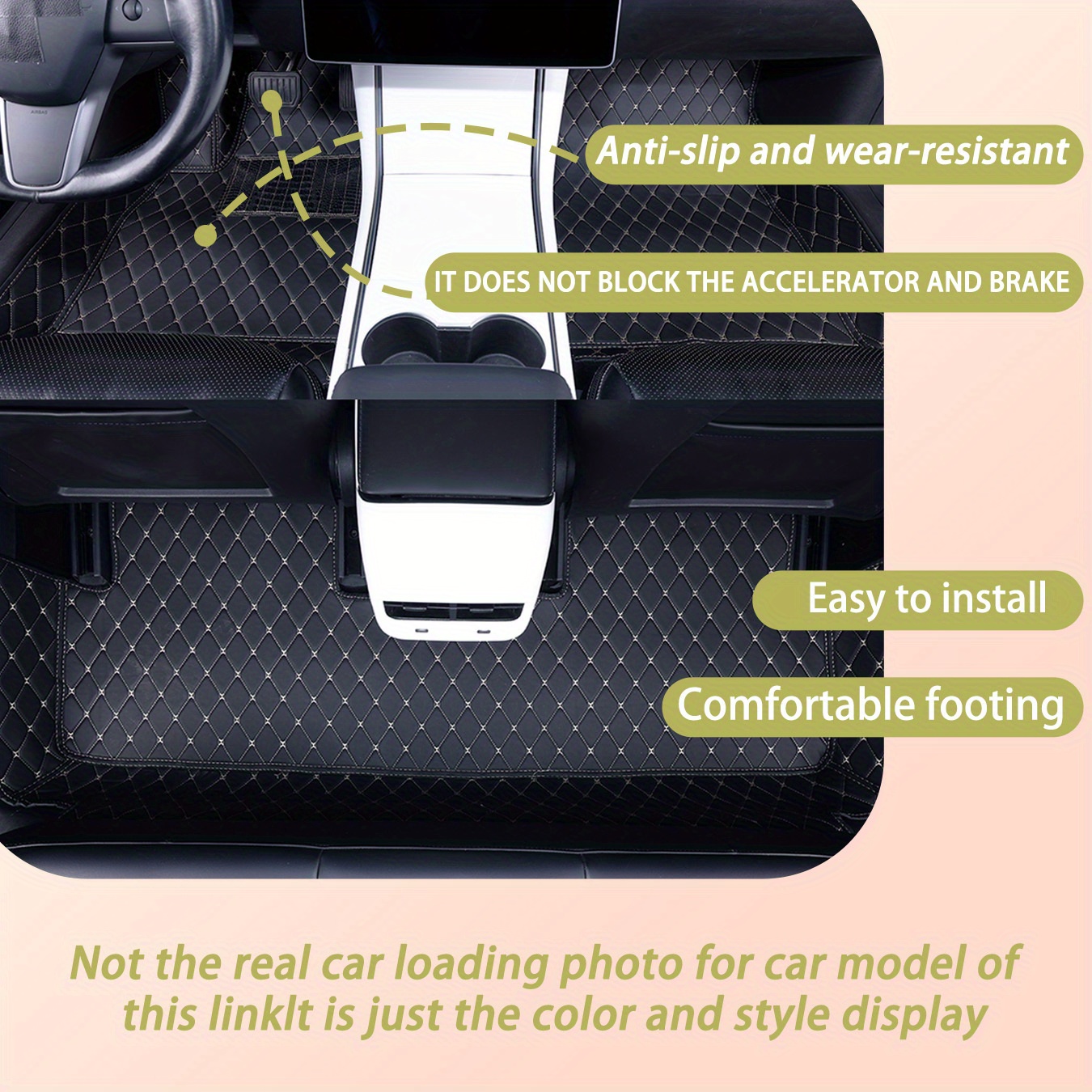 TEMU Car Floor Mats/trunk Mats Fit For For Model 3 New Model 3luxury Car Floor Mats/trunk Mats Left-hand Drive,interior Protection, Car Interior