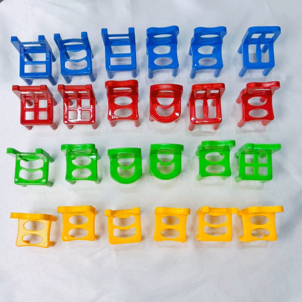 48pcs Mini Plastic Folding Chair Game for Balance Training
